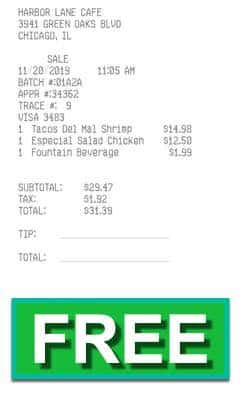 Restaurant  Receipt